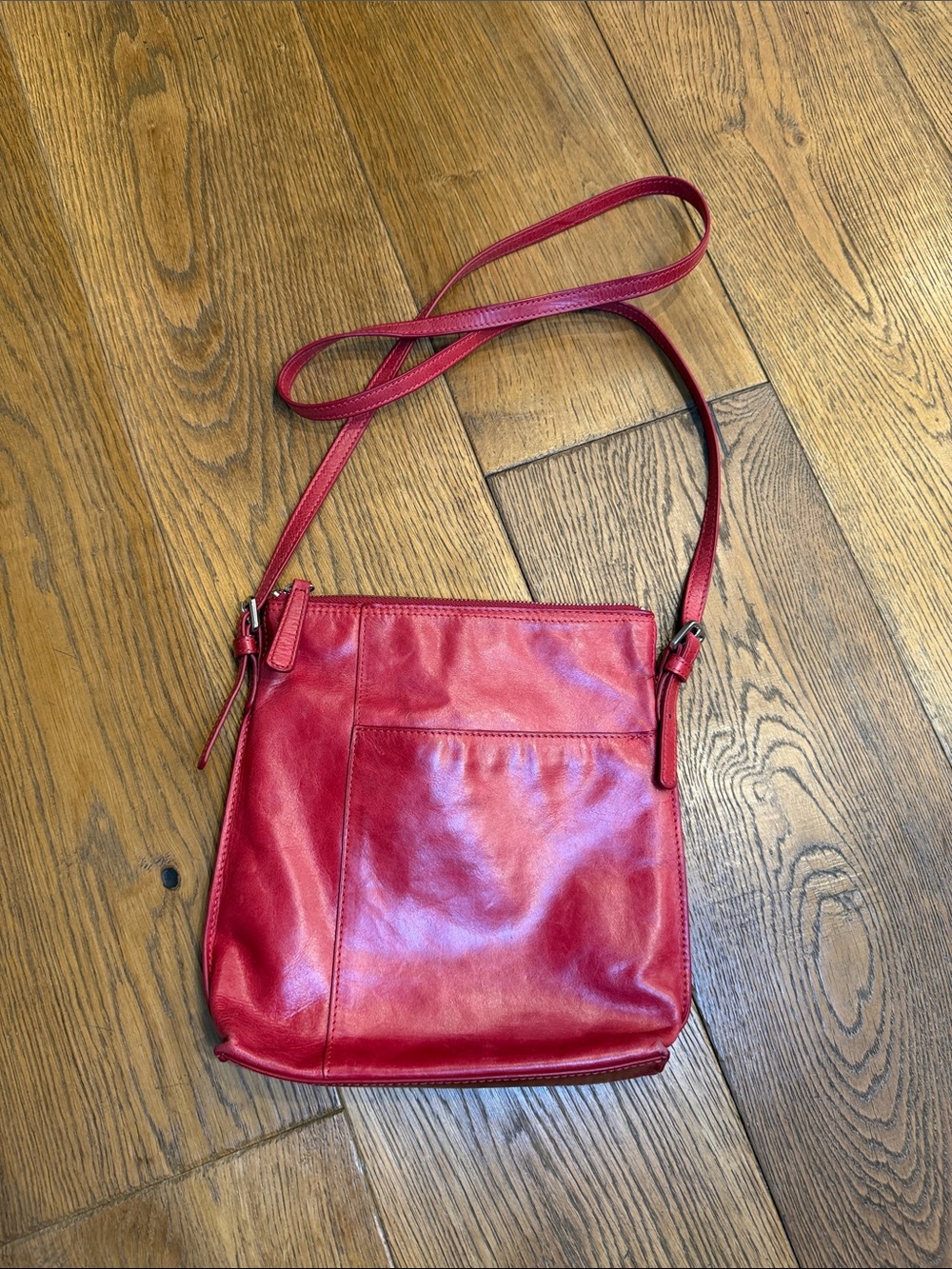 HOBO Red Leather Crossbody Bag